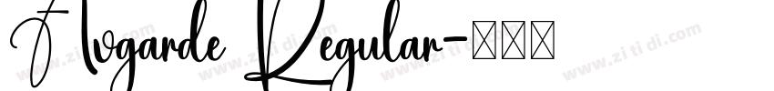 Avgarde Regular字体转换